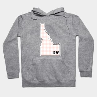 USA States: Idaho (pink plaid) Hoodie